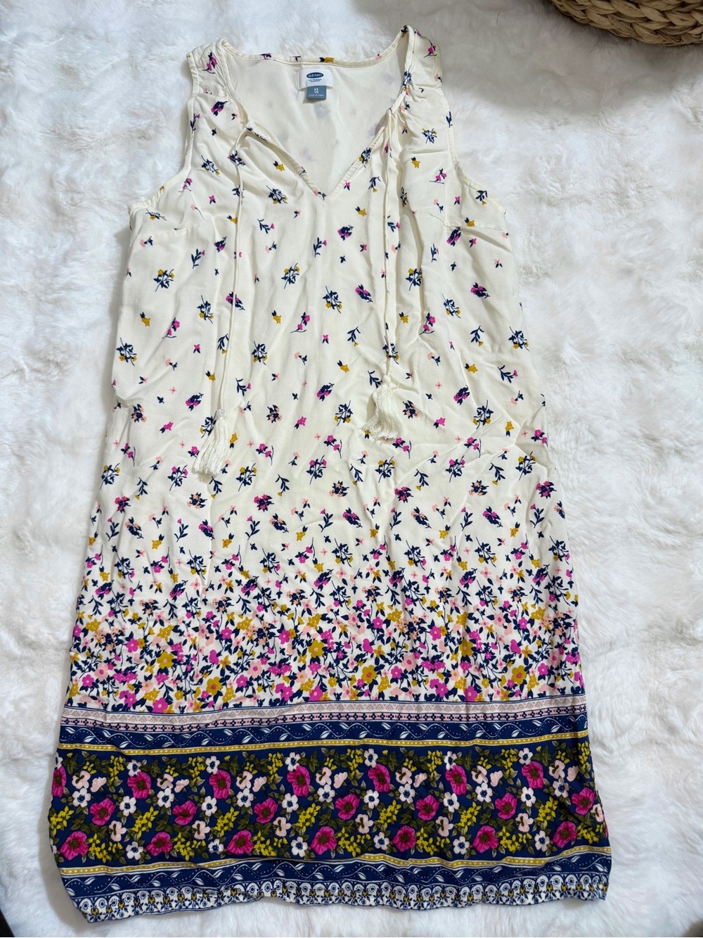 Old Navy Floral Border Print Sleeveless Dress Size XS